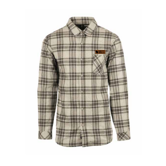 Gray Flannel with Leather Patch