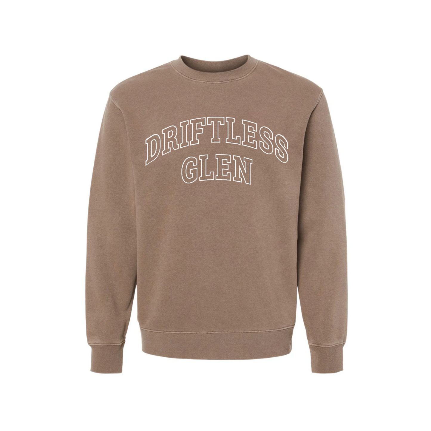 Brown Embroidered Crewneck