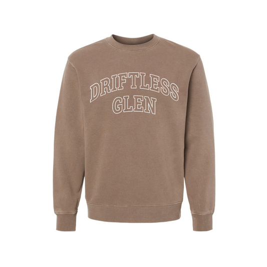 Brown Embroidered Crewneck
