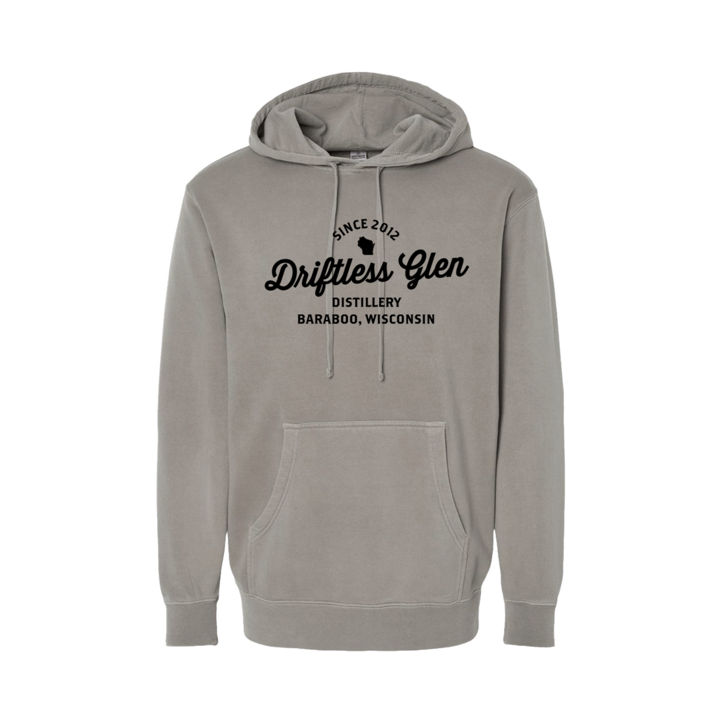 Cement Hoodie With Black Logo