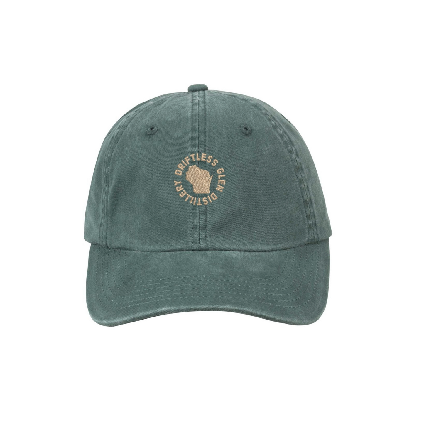 Green Hat w/ Tan WI Logo