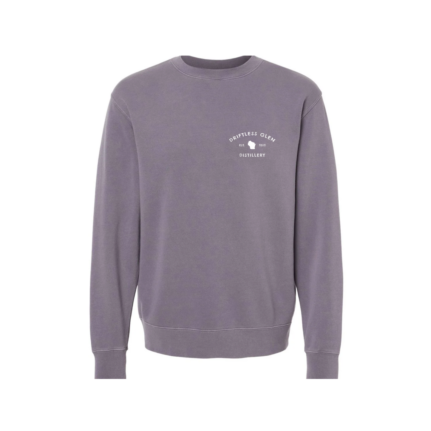 Purple Embroidered Crewneck
