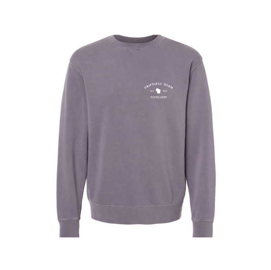 Purple Embroidered Crewneck