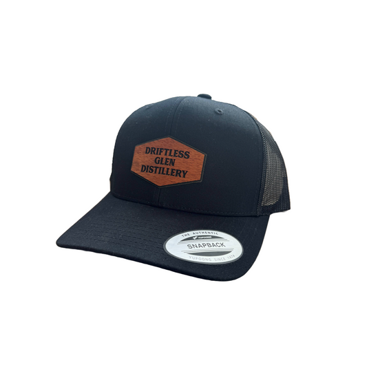 Wood Black Hexagon Hat