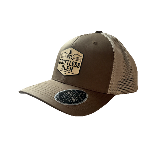 Wood Brown Hexagon Tree Hat
